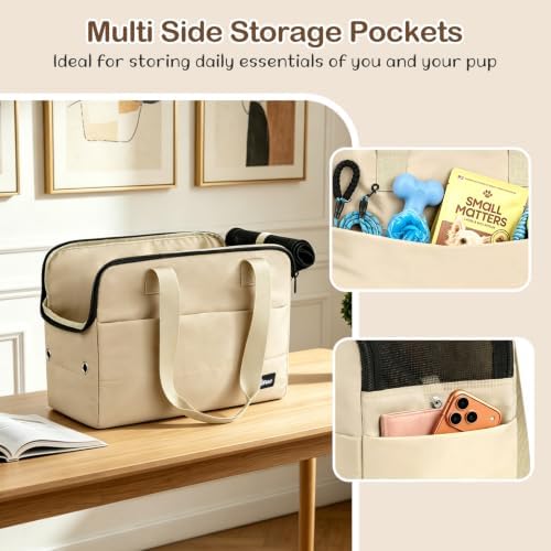 VavoPaw Dog Purse Carrier for Small Dogs,Puppy Travel Tote Bag Up to 11 lbs - Image 5
