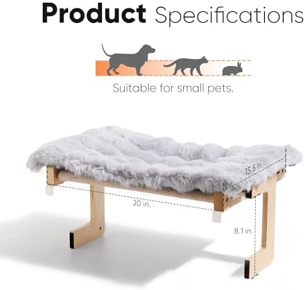 FUKUMARU Cat Window Perch, Sturdy Wood Hammock Window Bed for Indoor Cats - Image 6
