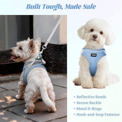 No Pull Dog Puppy Harness and Leash Set Reflective Mesh Vest Small - Image 5