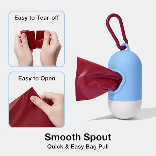 VETRESKA Dog Poop Bag Dispenser with 105 Bags, Leak Proof and Extra Thick - Image 5