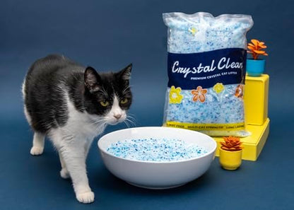 Crystal Clean Premium Fresh Scent Crystal Cat Litter with Odor Control (5X Faster), Best Lightweight, Non Clumping Kitty Litter to Absorb Urine, Dries Solid Waste (4X4.3 Lb Bags) - Image 5