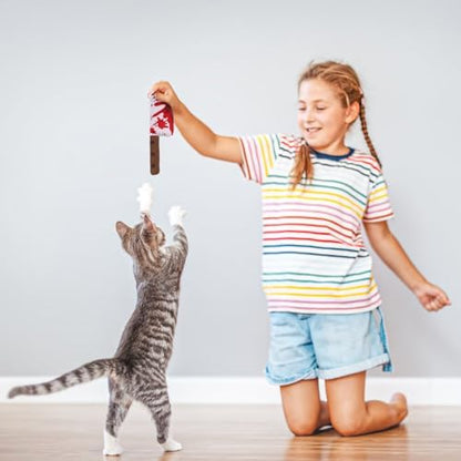 EXPAWLORER Cat Toys- 4 Psc Interactive Horror Knife Cat NipToy for Indoor Cats, Bite Resistant Chew Toys Teeth Cleaning,Gift Indoor Exercise for All Cat Breeds - Image 6