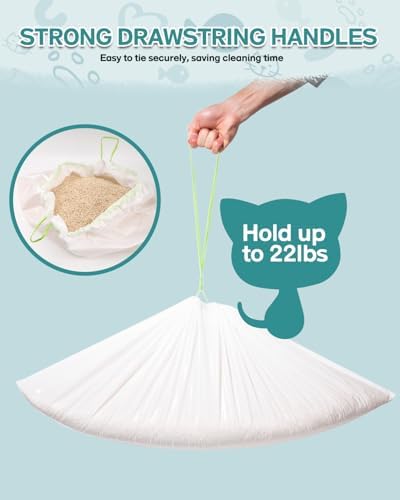 60 Count Litter Box Liners, 36" x 18" Jumbo Size Cat Litter Bags, Thick Large Kitty Litter Liner XL, Easy Clean Up Litter Pan Liners, Pet Cat Supplies - Image 5