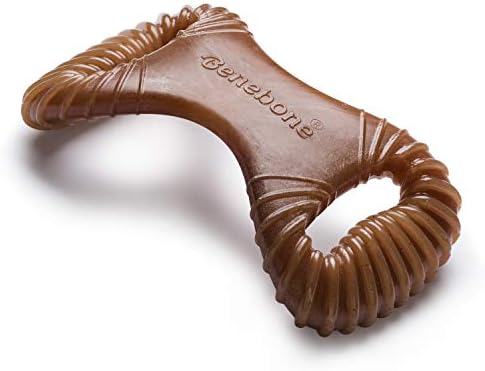 Benebone Dental Durable Dog Chew Toy for Aggressive Chewers, Real Peanut, Made in USA, Medium by Benebone