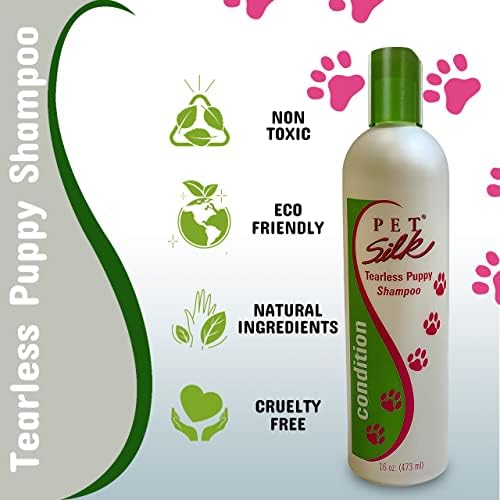 Pet Silk Tearless Puppy Shampoo 16oz, Specially Formulated Tear Free Shampoo for Sensitve Skin & Coat, Effective & Gentle, Fragrance & Dye Free for The at-Home Groomers! - Image 6