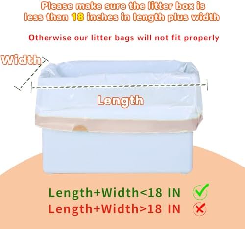 Cat Litter Bags Compatible with MW-SC01/SC02/SC09/LR01/LR02, Heavy Duty Drawstring Replacement Liners, Thick Leakproof Cat Litter Waste Bags, 18" x 12.6" (120Count) - Image 4