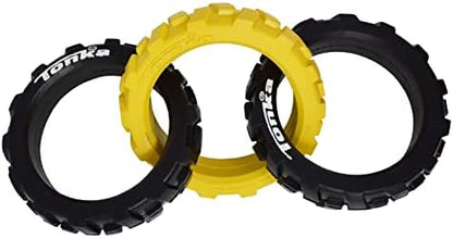 Tonka Rubber 3-Ring Tug Dog Toy, Lightweight, Durable and Water Resistant, 7.5 Inches, for Medium/Large Breeds, Single Unit, Yellow/Black - Image 5