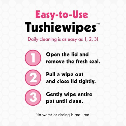 Petkin Tushie Wipes, 100 Wipes - Keep Pet's Bottom Clean - Absorbent, Easy to Use for Dogs, Cats, Puppies & Kittens - With Eau de Toilette - Image 6