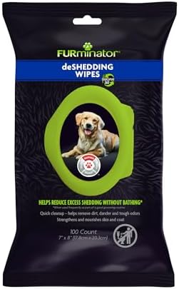 FURminator DeShedding Grooming Wipes for Dogs, 100 Count by FURminator