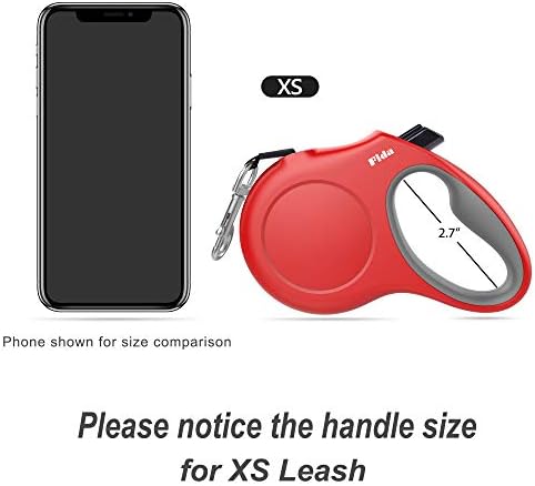 Fida Retractable Dog Leash with Dispenser and Poop Bags, 10 ft, Red - Image 2