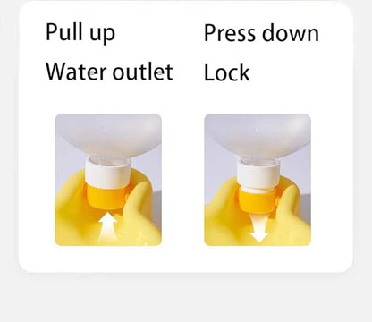 Pet Water Bottle, Portable Dog Water Bottle, Collapsible Leak Proof Puppy Drinker for Outdoor Walking, Traveling, Food Grade Plastic, 12 oz, Yellow