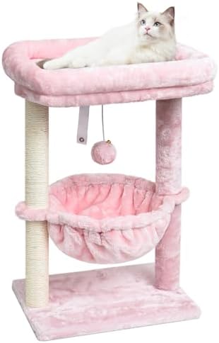 SYANDLVY Small Pink Cat Tree for Indoor Cats, Activity Tower for Kittens by SYANDLVY