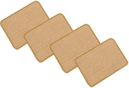 SHENGOCASE 4-Pack 8" x 14" Sisal Cat Scratching Mat Pad with Hook & Loop Tapes, Replacement Sisal Pad Mat for Cat Tree Tower, Window Perch, Shelves by SHENGOCASE