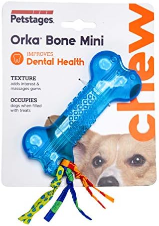 Bone Mini Dog Chew Toy & Treat Stuffer for Teething Puppies & Small Dogs up to 20 lbs, Bounces & Floats, Textured for Dental Support, Moderate Chewers, 5.5" - Image 2