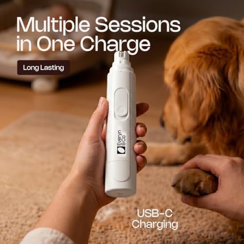 Dog Nail Grinder with LED Light, USB-C Rechargeable Pet Trimmer - Image 6