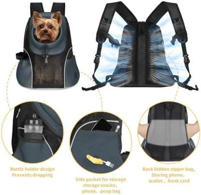 WOYYHO Pet Dog Carrier Backpack, Ventilated Mesh Small Dog Front Backpack - Image 3