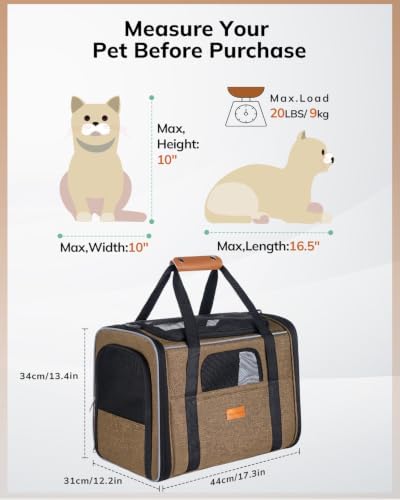 Morpilot Cat Carrier Soft for Large Medium Cats and Puppy up to 20lbs - Image 6