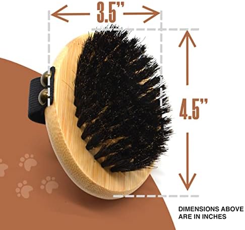 The Buddy System - Pet Close Brush, Oval Palm Brush with Boar Bristles - Image 3