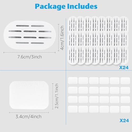 MISFANS Ceramic Cat Water Fountain Filters, 24 Filters and 24 Sponges - Image 2