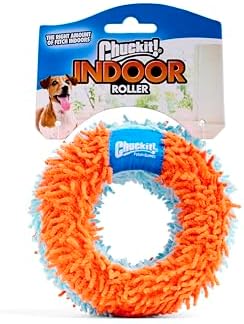 Chuckit! Indoor Fetch Roller Toy for Dogs - Interactive Dog Toys for Boredom, Orange and Blue by Chuckit