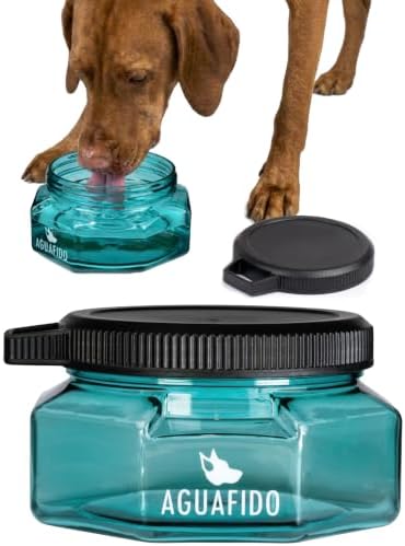 Dog Water Bottle, 27 oz Portable Dog Bowl with Leakproof Lid, Teal by Unknown