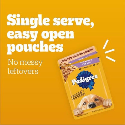 Pedigree Chopped Dinner Wet Dog Food Pouch, Variety Pack, 3.5 oz, 18 Count - Image 5