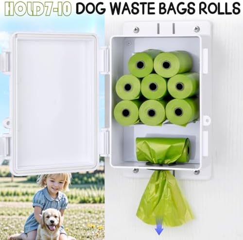 Outdoor Dog Poop Bag Dispenser Wall Mountable, Waterproof & Commercial-Grade, Outdoor Organizer for Home, Parks, Apartments, Property Management with 135 Bags & Lock Included - Image 5