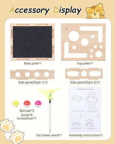 Cat Toys for Indoor Cats – Interactive Wooden Puzzle Box - Image 6
