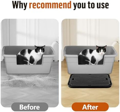 Cat Litter Box Step, Large Cat Litter Ramp with Filter Function, Black - Image 6