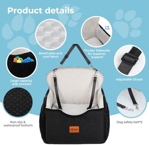 KYG Dog Car Seat for Small/Medium Dogs Under 35lbs - Image 5
