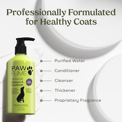PAWFUME Dog Shedding Shampoo and Conditioner, Royal Lavender, 2-Pack - Image 6
