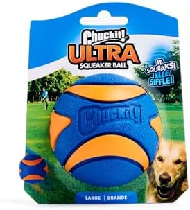 Chuckit! Ultra Squeaker Ball Dog Fetch Toy, Large 3in, for Big Breeds by Chuckit