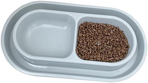 Ant Proof Cat Dish 32 Oz Pet Food Water Bowl for Dogs Cats Grey, M - Image 2