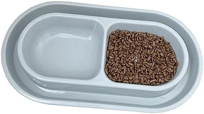 Ant Proof Cat Dish 32 Oz Pet Food Water Bowl for Dogs Cats Grey, M - Image 2