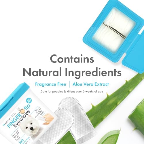Petkin Fingertip Eye Wipes for Dogs and Cats, 100 Finger Wipes - Slip-On, Snug Fit, Micro-Bristle Fabric - Cleans Eye Area, Dirt and Tear Stains - Convenient, Ideal for Home and Travel - No Scent - Image 5