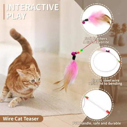 iCAGY 25 Pcs Cat Toys Set, Cat Tunnel Toy for Indoor Cats, Kittens - Image 6