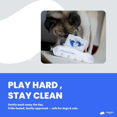 Unscented Pet Wipes for Cats & Dogs Alcohol-Free, Hypoallergenic Grooming Wipes for Paws, Face & Body Sensitive Skin Formula, 80 Count - Image 6