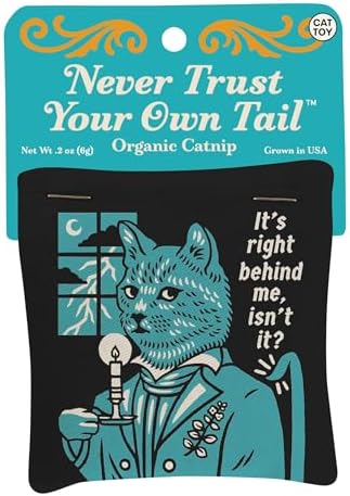 Blue Q Catnip - Cute Cat Toys for Biting w/Funny Graphics - Never Trust by BlueQ