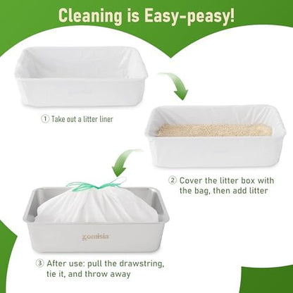 ZOMISIA Cat Litter Box Liners Large - 40 Count 37" x 18" Jumbo Litter Bags - Image 7