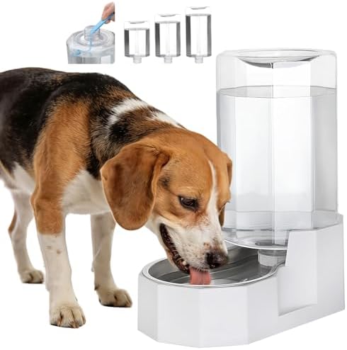 Sfozstra 8L Gravity Dog Water Dispenser:Stainless Steel Bowl by Sfozstra