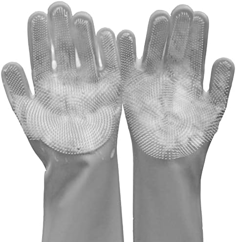 Silicone Pet Grooming Gloves Dog Washing Gloves for Bathing Massaging by Yintoper