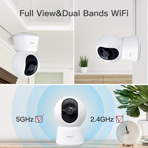 ARENTI 4MP Pet Camera P2Q 2PC, 5G WiFi 6 Indoor Security Cameras, Free App - Image 4