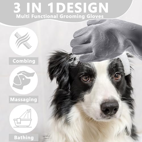 Pet Grooming Gloves—Dog Washing Gloves with High-Density Teeth - Image 3