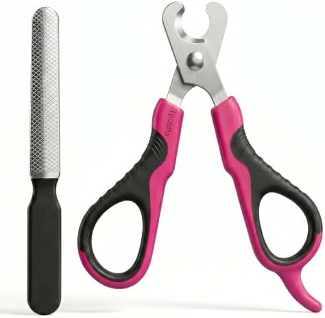Tpotato Cat Nail Clipper with Nail File,Stainless Steel Cat Nail Trimmer for Indoor Cats,Professional Kitten Nail Clipper for Small Large Adult Cats Claws and Toenail by Tpotato