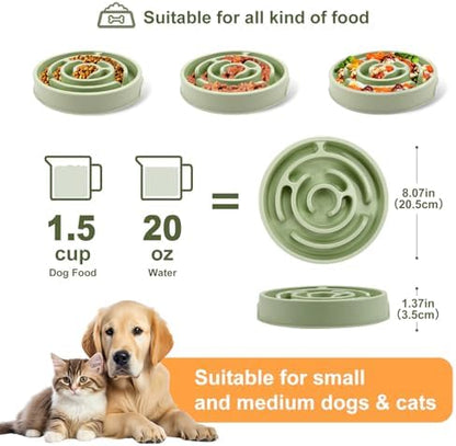 Slow Feeder Dog Bowls,Puzzle Dog Bowl with Anti-Slip, Slow Feeder & Non-Slip Design, Boredom and Anxiety Reducer, Suitable for All Breed Dogs and Cat - Image 2
