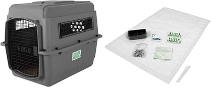 Petmate Sky Kennel Pet Carrier (32 Inch) and Petmate 290300 Kennel Travel Kit