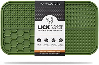 Pup Culture Dog Lick Mat for Dogs, Feeding Pad for Anxious Pets Plus 4 Different Puzzles for Mental Stimulation for Dogs - Supports Mental, Dental, and Digestive Health, Bite Resistant and Heavy Duty by PupCulture