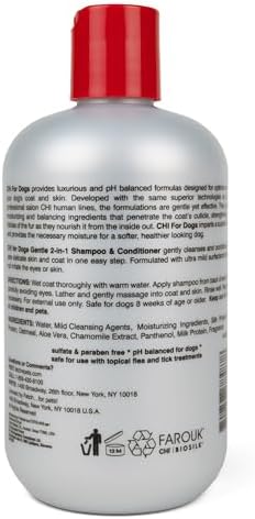 CHI for Dogs Gentle 2-in-1 Shampoo and Conditioner, 16 Fl Oz - Image 7