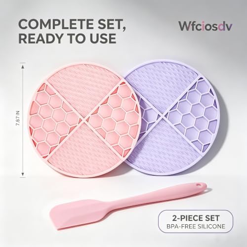 2 Pack Round Honeycomb Lick Mat for Dogs&Cats with 61 Suction Cups - Image 4