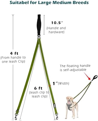 PetBonus Two Point Control Dog Leash, No Tangle Training Walking Leashes - Image 4